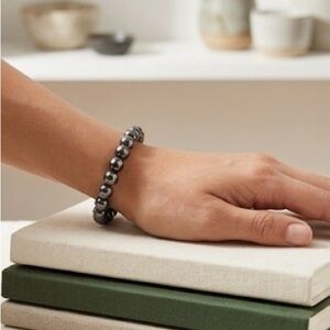 Faceted Hematite Grounding Bracelet l Sleek & Protective